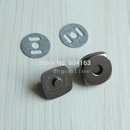 100 sets Magnetic Snap Purse 18mm 3/4" Square Button closure Clasp Bag