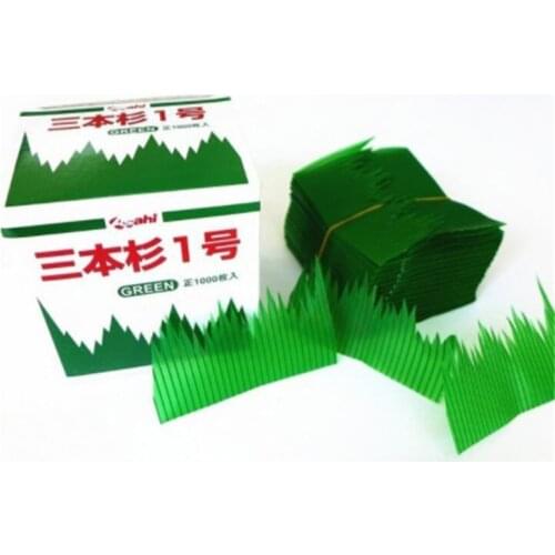 1000pcs /Box Green Leaf Japanese Food Sushi Decoration Leaves Sushi Grass Creative Plastic Leaf Sashimi Decor Tools Hot Sale