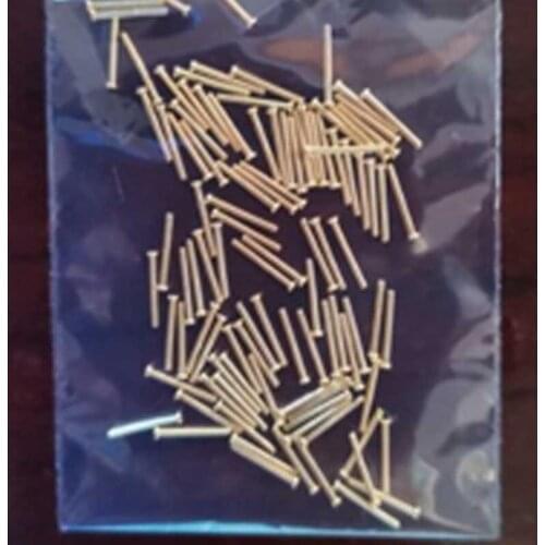 27pcs D0.6mm*7mm*1.1mm module power pin flat head cap straight needle gold-plating