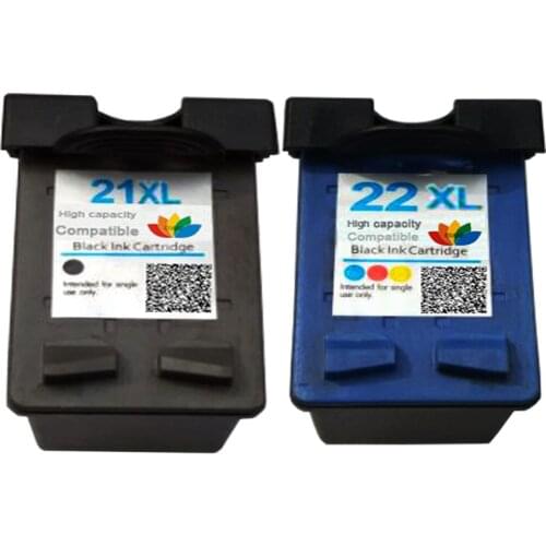 2x Refilled HP 21XL 22XL hp21 hp22 Replacement ink Cartridges For Deskjet 3915 3920 3930v D1530 D1320 D1311 D1455 Printer