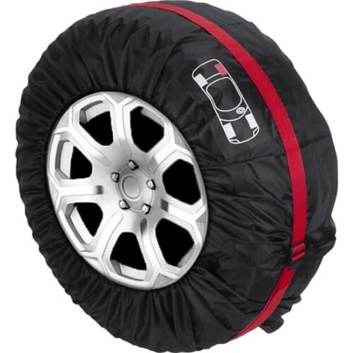 4 Pcs Tire Cover Case Polyester Tire Storage Bags Auto Tyre Accessories Wheel Protector