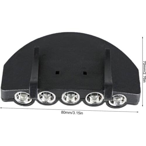 5LED Super Bright Cap Light Headlight HeadLamp Head Flashlight Head Cap Hat Light Clip On Light Fishing Head Lamp