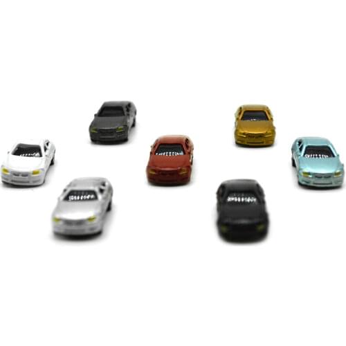 50pcs 1/200 Scale Model Car Kits Toy Cars For Kids Architectural Layout Landscape Sand Table Train Building Road Diorama Plastic