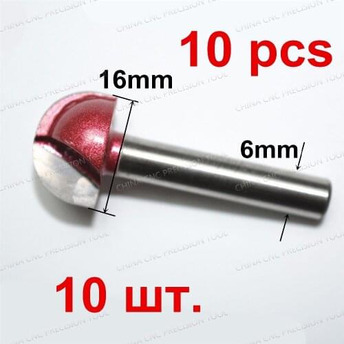 6mm*16mm,Freeshipping CNC solid carbide End Mill,tungsten steel woodworking insert router bit,wood tools,Round Bottom Milling