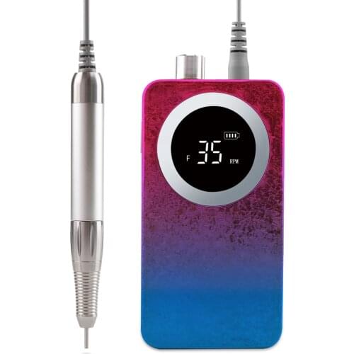Brushless Handle Cordless Gradient Snow 35000RPM Portable Electric Nail Drill Rechargeable Polisher Drilling E File Wireless