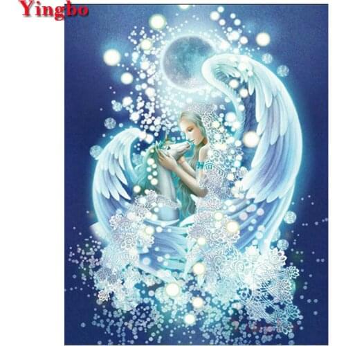 DIY Diamond Painting Unicorn angel Full Square/Round Mosaic Rhinestones Cross Stitch kits Beads Embroidery Christmas Gift
