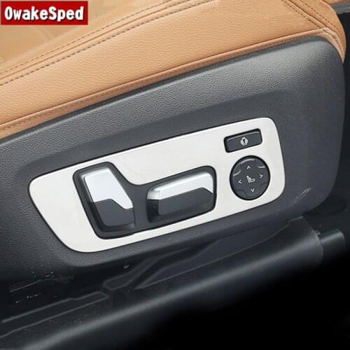 Car Styling Front Seat Adjustment Buttons Panel Decoration Cover Trim Stickers For BMW X5 G05 2019-21 Interior Auto Accessories