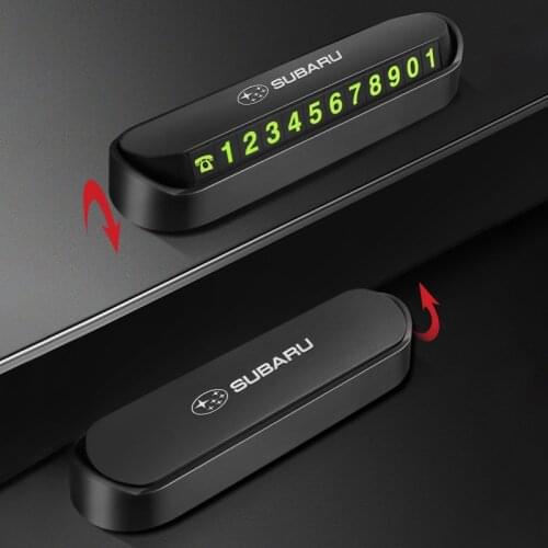 Car Temporary Stop Sign Parking Card Telephone Number Card Plate for Subaru Impreza Forester Tribeca XV BRZ Car Styling