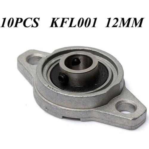 PMGN 10PCS KFL001 K001 KF001 12mm High quality Bore Diameter FL001 Pillow Block Bearing Flange Rhombic Bearings