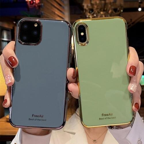 For Apple iphone 11 Pro Max XS X XR Case Fashion 6D plated silicone Slim cover for iphone 6 6s Plus 7 8 Plus Phone case