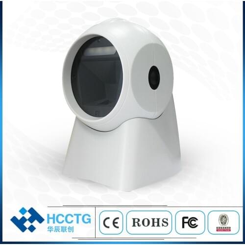 Black and White CMOS LED Platform RS232 USB QR Code 2D Barcode Scanner HS-7301