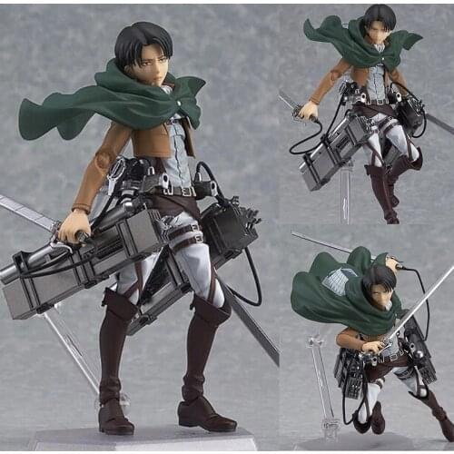 #213 Levi Ackerman Attack on Titan Anime Action Figure Heichov Model Movable Toys #207 Eren #203 Mikasa Collection Figurines Toy