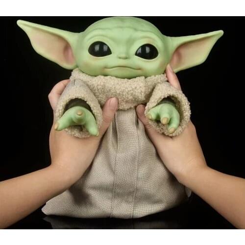 Movie Star Wars Mandalorian Baby Yoda Puppet Figure Toys 30cm