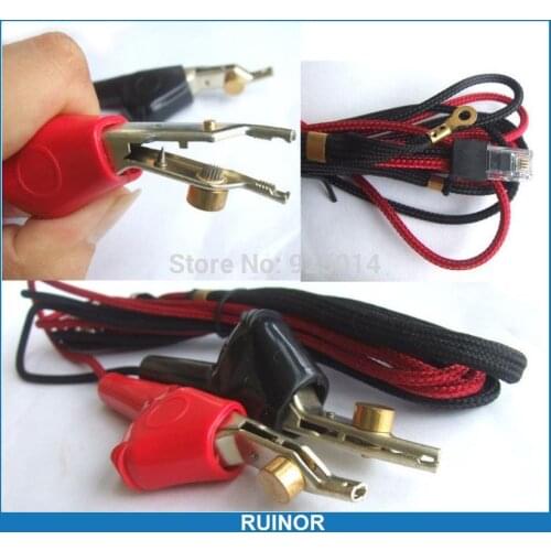 1 Set Phone test cable RJ11 CORD Bed Nails Piercing Clip Cord GENE Alligator clip