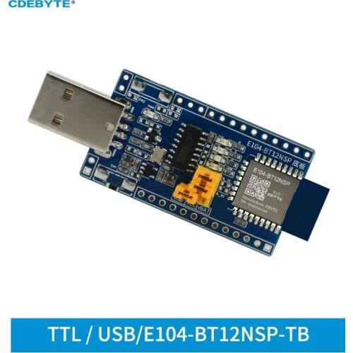 2.4GHz TLSR8253F512 Bluetooth Test Kit Sig Mesh UART Networking Module SMD USB 10dBm Smart Home System CDEBYTE E104-BT12NSP-TB