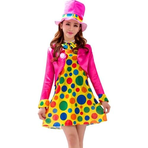 Clown costume fantasia boy pajamas robe femme clown costume suit cosplay adult girls anime Dress new light and summer new