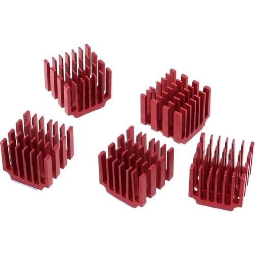 5Pcs Heatsink Cooling Heat Sink Block Kit Aluminum Cooler Adhesive Thermal Tape For Standard Raspberry Pi Cases