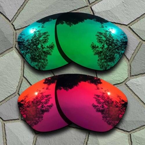 Jade Green&Violet Red Sunglasses Polarized Replacement Lenses for Frogskins