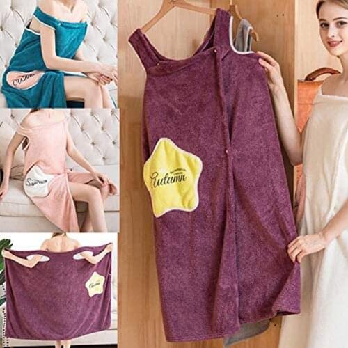 New Home Textile Towel Women Robes Bath Wearable Towel Dress Womens Nightwear Drying Spa Fast Sleeping Magical Lady Beach L2T4