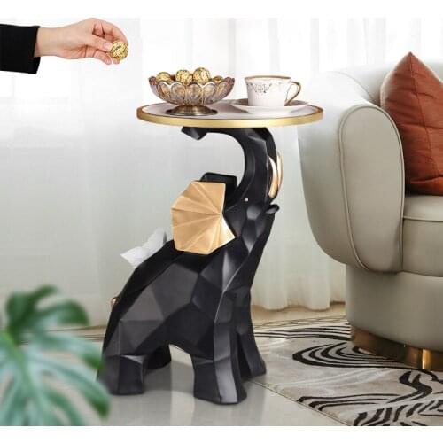 New Chinese Elephant Tray Floor Decoration Resin Crafts Decoration Living Room Home Small Coffee Table