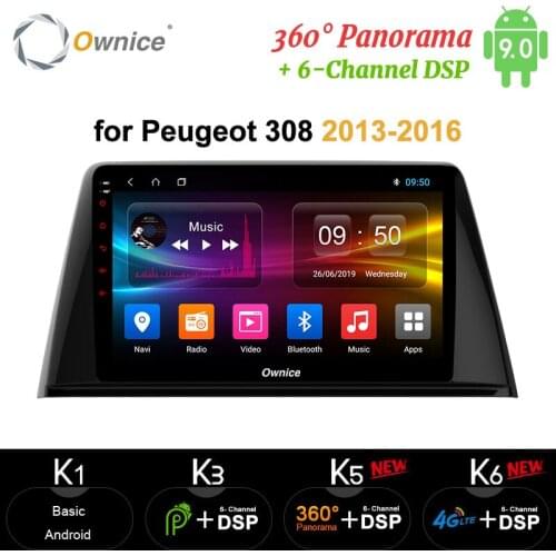 Ownice carplay 8 Core Android 10.0 car radio tablet GPS player head unit audio Navi Support DVD Camera for Peugeot 308 2013-2016
