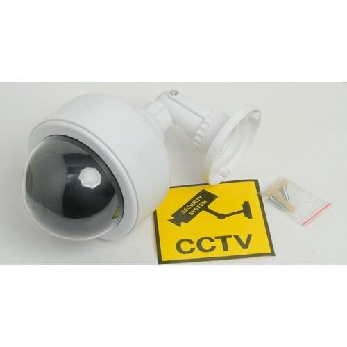 Solar Fake Dummy Outdoor Waterproof Security Surveillance Flash Dome Camera CCTV Video Flashing Red LED