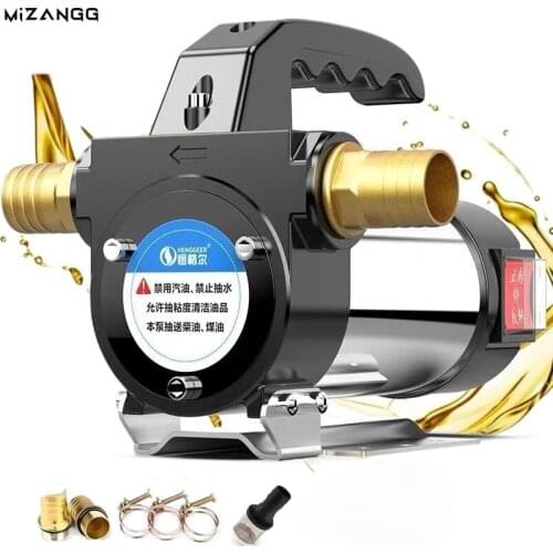 Portable Small High-flow Electric Suction Pump Stainless Steel Diesel/kerosene Self-priming Suction Pump 12/24/220V