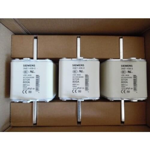 Fuses: 3NE1437-1 710A 600V NH3 / 3NE1438-1 800A 600V NH3 aR