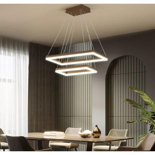 Rectangular aluminum lamp body acrylic lampshade LED chandelier Home & Commercial Lighting