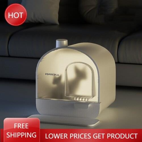 Fold Bedpan Cat Litter Box Fully Enclosed Anti Splash Deodorizing Large Kitten Bedpans Automatic Lettiera Gatto Pet Products