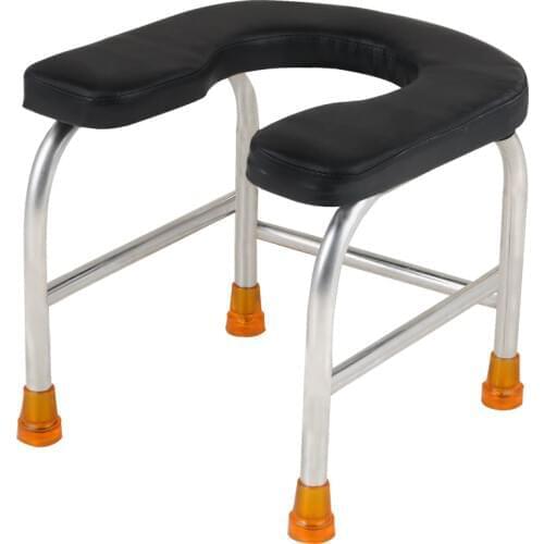 U-shaped Potty Stool Household Convenient Old People and Pregnant Woman Toilet Stool Stable Stainless Steel Non-slip Stool