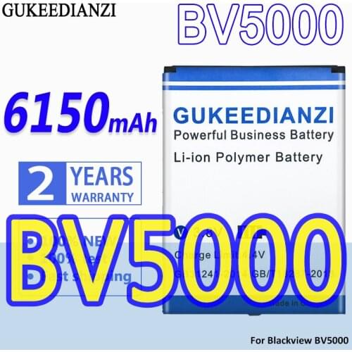 High Capacity GUKEEDIANZI Battery 6150mAh For Blackview BV5000 Smart Mobile Phone