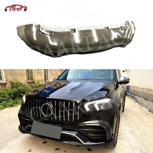 Dry Carbon fiber Material Front Chin Spoiler FRP Unpainted Bumper Cover for Mercedes Benz GLE Class W167 GLE53 AMG SUV 2020 UP