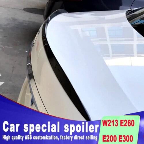 High quality ABS material rear trunk wing rear spoiler for benz w213 E260 E200 E300 2016 2017 2018 to up by primer or DIY color