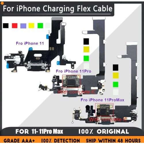 High Quality Charging Flex Cable For iPhone For iphone 11 11Pro Max 11 Pro USB Charger Port Dock Connector With Mic Flex Cable