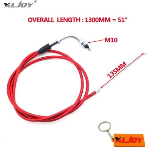 XLJOY 51" Gas Throttle Cable Red Twist For 49cc 50cc 60cc 80cc Motorized Bicycle Push Bike