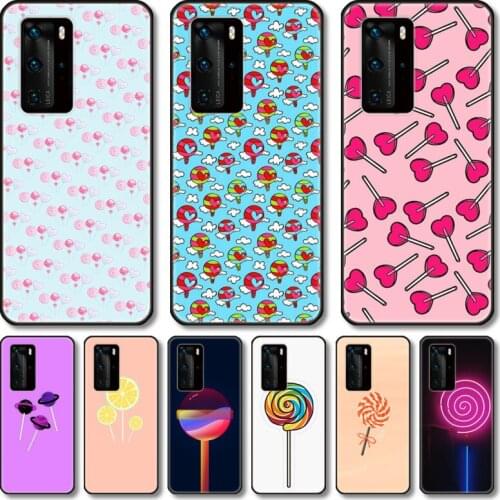 Colorful candy Phone Case For Huawei P 40 30 20 10 9 8 Lite E Pro Plus black cell shell