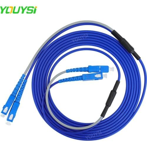 YOUYSI SC/UPC-SC/UPC Singlemode Armored Patch Cord 2 cores 3M-30M SM PVC Jacket SC LC FC 2 fiber Optical Fiber Jumper Cable