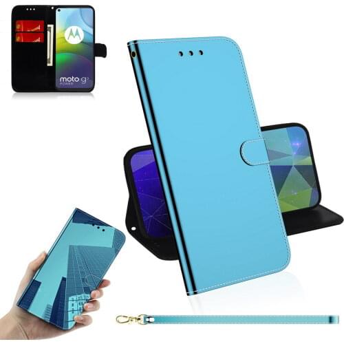 Mirror Leather Case for Motorola MOTO G9 Power E7 2020 Flip Cover Card Slot Wallet Stand For MOTO G 5G Plus