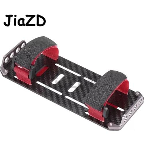 1pcs Black Carbon Fiber Battery Mounting Plate for RC Car 1:10 Scale RC Crawler Cars Axial SCX10 CC01 F350 D90 RC4WD Model Toy