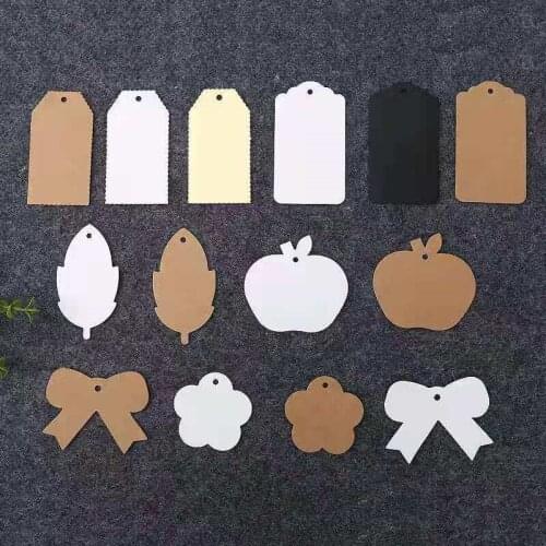 1000 Pcs Kraft Paper Blank Message Thank You Label Wedding Decoration Paper Hanging Candy Label Price Tag Display Card Wholesale