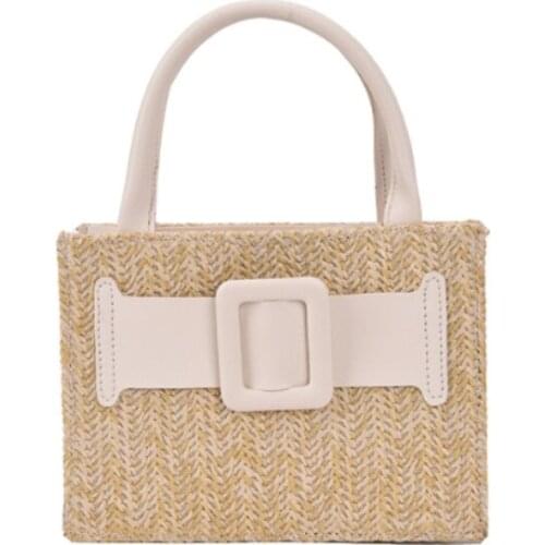 2021 new version of online celebrity fashion hand-woven small square shoulder slung beach bag