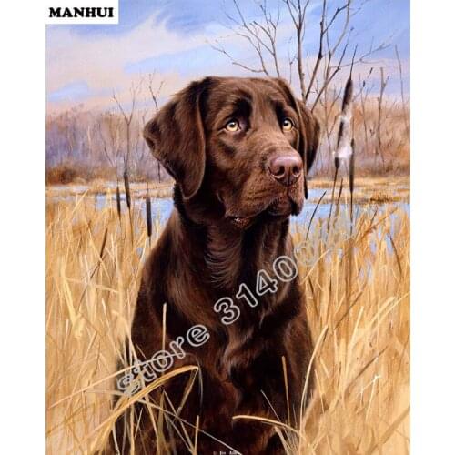 3D DIY Diamond Painting Dog Cross Stitch Crystal Needlework Diamond Embroidery Full Mosaic Decorative BFC170