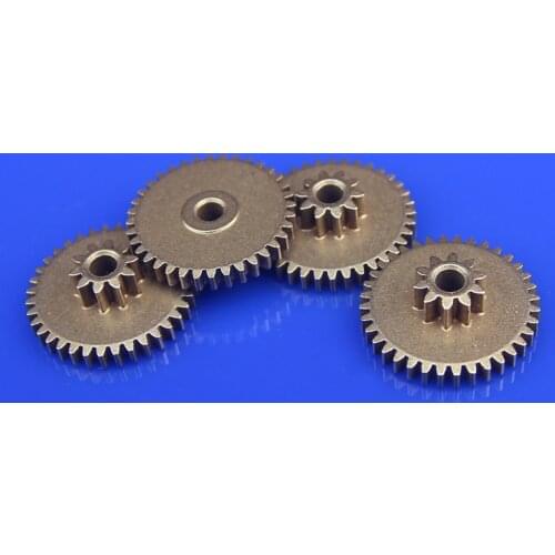 5pcs Double Gear 10/36 Teeth 0.6/0.5 Modulus Inner Hole 2mm Reduction Gear For Stepper Motor Toy Car DIY Accessories