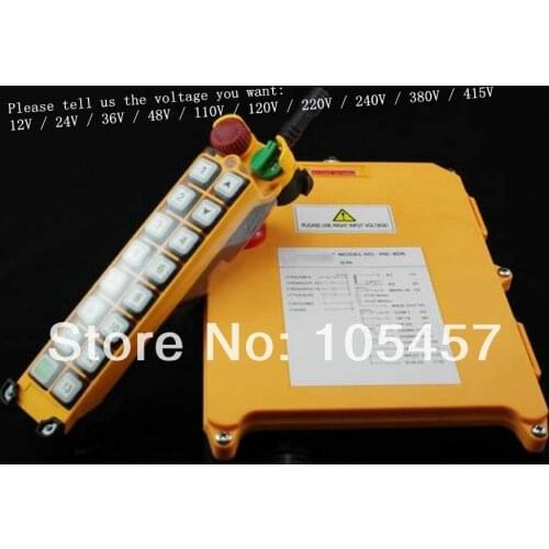 16 Channels 1 Speed Hoist Crane Truck Radio Remote Control System with Emergency-Stop Tell us the voltage you need