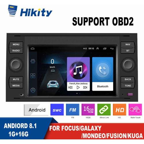 Hikity Android Car Radio 2 Din GPS Multimedia OBD2 MP5 Player 7'' Audio Stereo For Focus Galaxy Mondeo Kuga C-Max Fusion