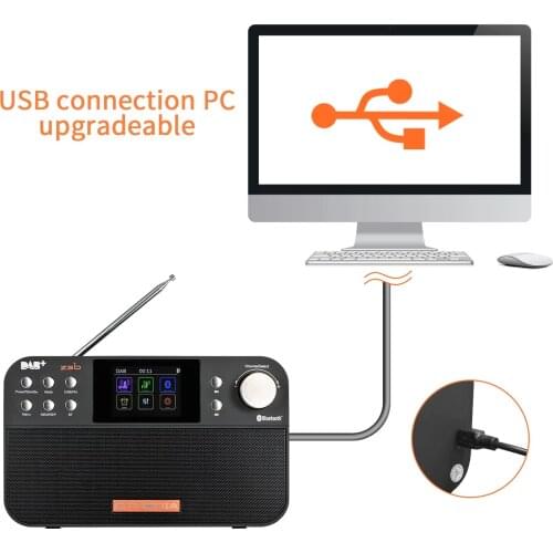 DAB+FM Radio GTMedia Z3B Worldwide Digital Radio Support Clock/Alarm/Sleep Timer with time backup