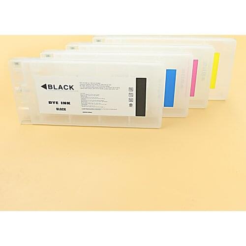DGYCJLFP 4 pcs/lot 500ml refillable ink cartridge with one time use chip for Noritsu D701 D703 D1005 prinetr