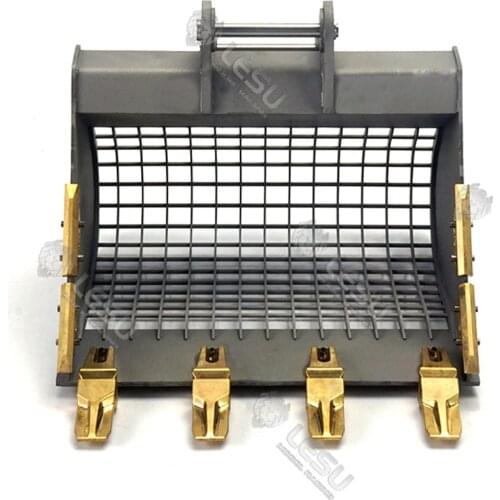 Toy Excavator Model Metal Grille Bucket For 1/14 Rc Excavator Hydraulic LESU C374 Upgrade Part Modified Bucket