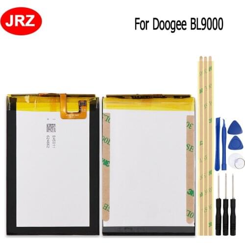 JRZ For Doogee BL9000 Phone Battery For Doogee BL9000 Battery 9000mAh Hight Capacity Top Quality Replacement Batteries+Tools
